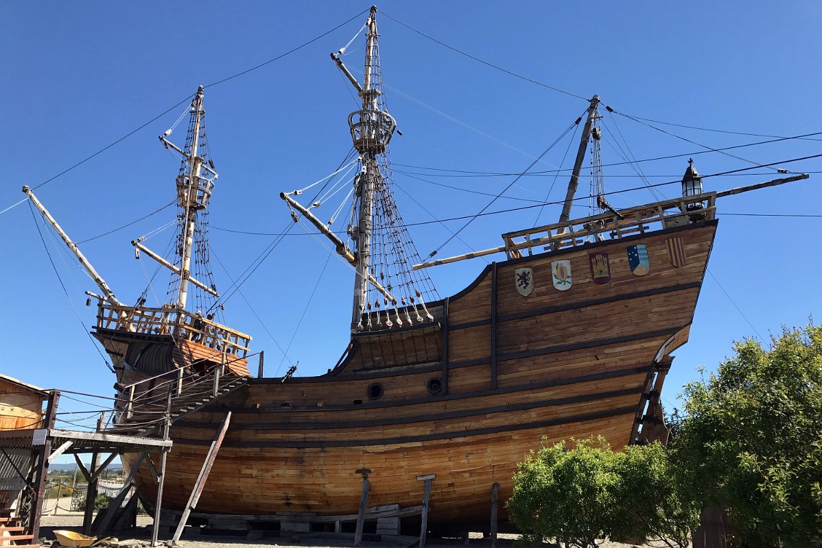 16A Ship Replica Nao Victoria That Was Part Of The Fleet Commanded By Ferdinand Magellan Near Punta Arenas Chile